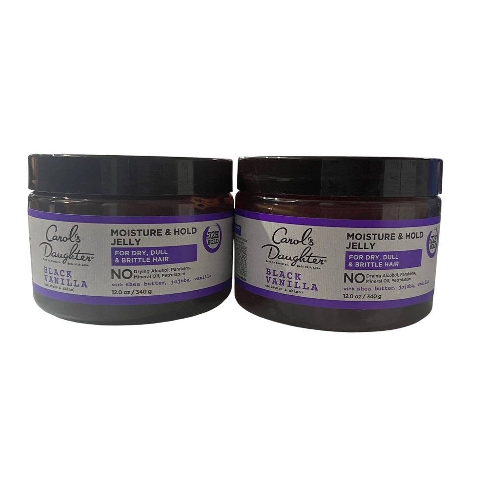 2 Carols Daughter Black Vanilla Moisture Hold Jelly for Dry Brittle Hair 12oz